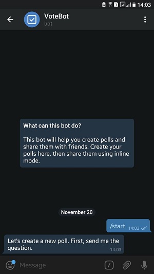 دانلود ربات نظرسنجی تلگرام