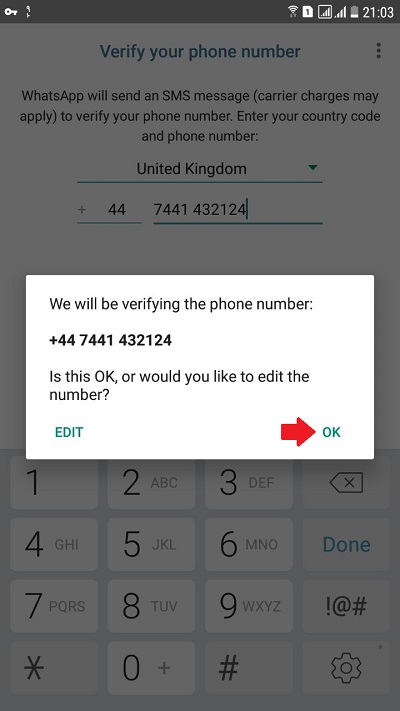 نصب واتس اپ با شماره دیگران