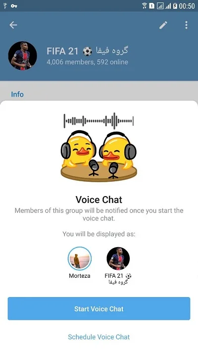 مشکل وصل نشدن ویس چت تلگرام