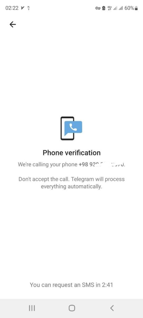 گرفتن کد تلگرام از اینترنت